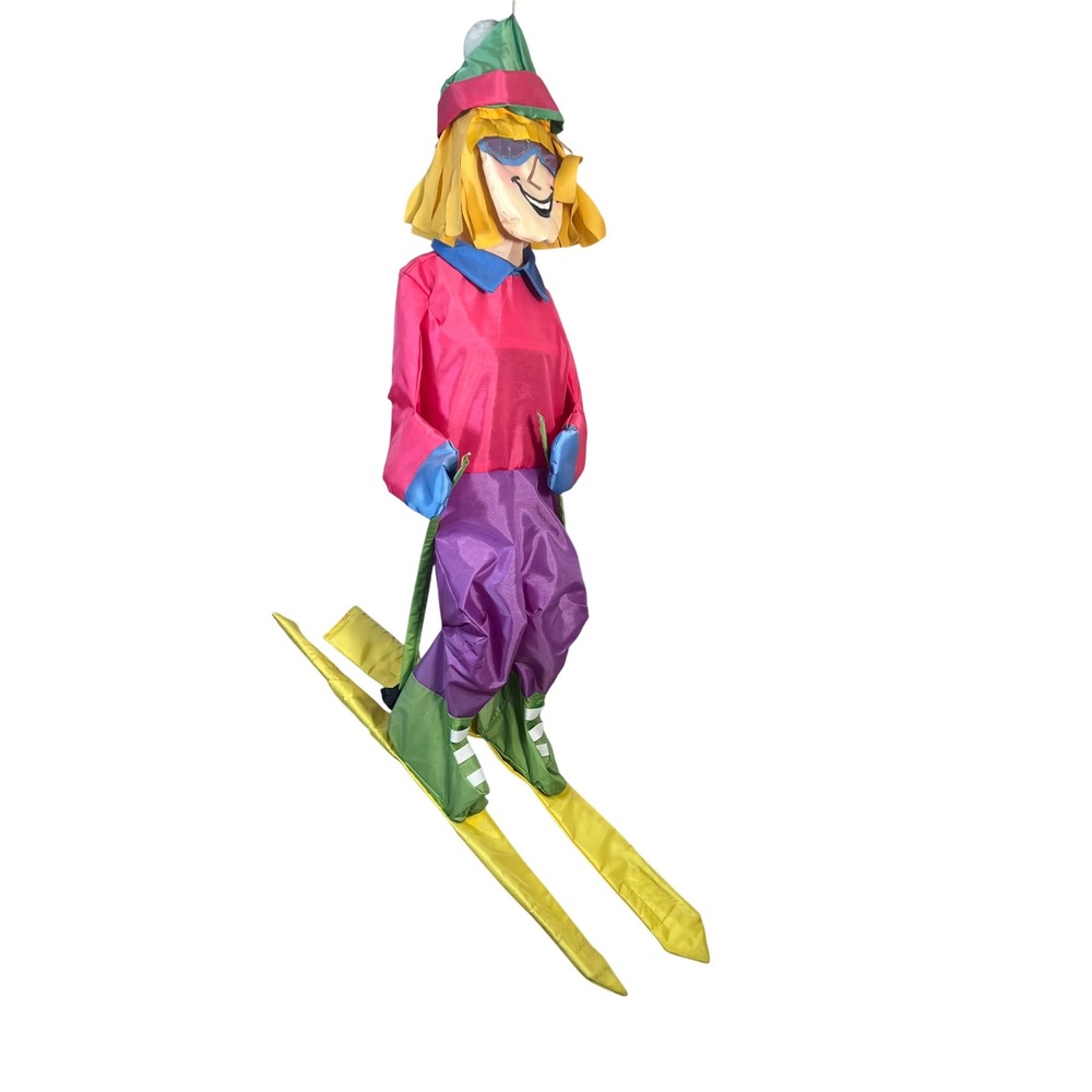 Ganz Windsport Suzi Skier D555 3-D Windsock 51" Long‎ Extra Large Winter Vintage